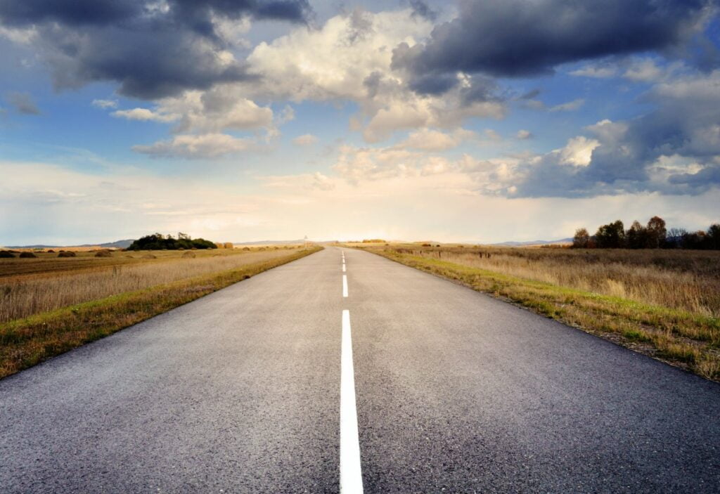 road landscape nature sky